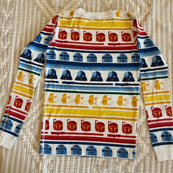hanna andersson star wars pajama top "lightsaber stripe" rainbow, size 10/140cm - Picture 2 of 3